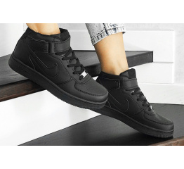 Купить Женские высокие кроссовки Nike Air Force 1 Mid черные