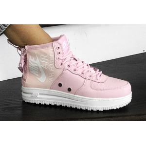 Женские высокие кроссовки Nike SF Air Force 1 Mid розовые
