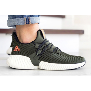 Чоловічі кросівки Adidas AlphaBOUNCE Instinct темно-зелені з помаранчевим