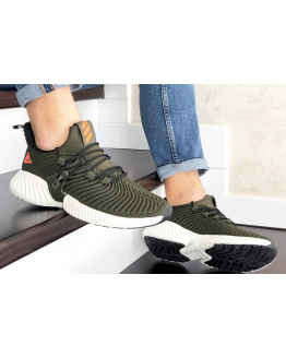 Чоловічі кросівки Adidas AlphaBOUNCE Instinct темно-зелені з помаранчевим