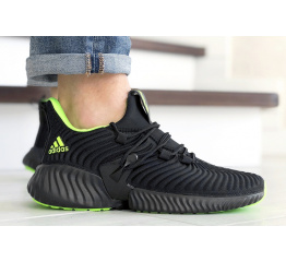 Мужские кроссовки Adidas AlphaBOUNCE Instinct черные с салатовым