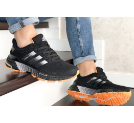 Мужские кроссовки Adidas Marathon TR черные с оранжевым