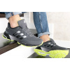 Купить Мужские кроссовки Adidas Marathon TR темно-серые с салатовым