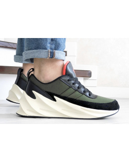 Чоловічі кросівки Adidas Sharks темно-зелені з бежевим
