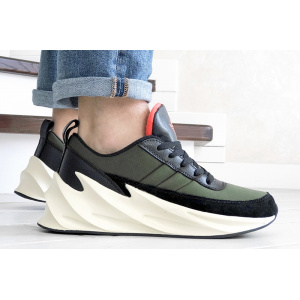 Мужские кроссовки Adidas Sharks темно-зеленые с бежевым