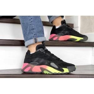 Мужские кроссовки Adidas Streetball черные с красным и желтым