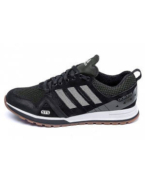 Чоловічі кросівки Adidas чорні з зеленим