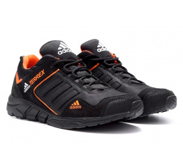 Купить Мужские кроссовки Adidas Terrex черные с оранжевым в Украине