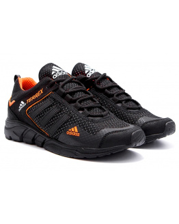 Чоловічі кросівки Adidas Terrex чорні з помаранчевим