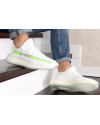 Купить Чоловічі кросівки Adidas Yeezy Boost 350 V2 білі з салатовим