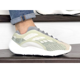 Купить Мужские кроссовки Adidas Yeezy Boost 700 V3 серые с салатовым
