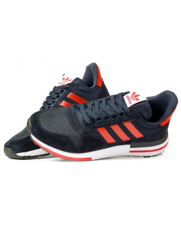 Чоловічі кросівки Adidas ZX 500 RM темно-сині з червоним