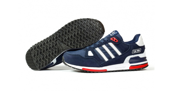 Купить мужские кроссовки Adidas ZX 750 темно-синие