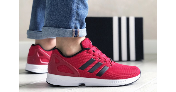 Купить мужские кроссовки Adidas ZX Flux красные