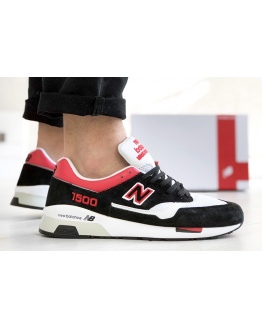 Чоловічі кросівки New Balance 1500 чорні з червоним и белым