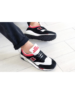 Чоловічі кросівки New Balance 1500 чорні з червоним и белым