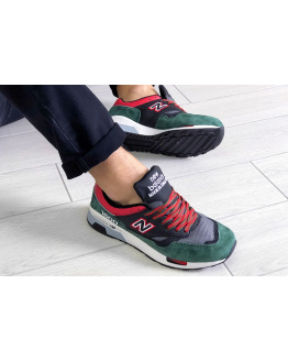 Чоловічі кросівки New Balance 1500 зелені з чорним и красным