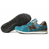 Купить Мужские кроссовки New Balance 574 синие с коричневым