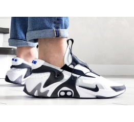 Мужские кроссовки Nike Adapt Huarache белые с черным