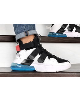 Чоловічі кросівки Nike Air Edge 270 білі з чорним и голубым