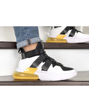 Чоловічі кросівки Nike Air Edge 270 білі з чорним и желтым