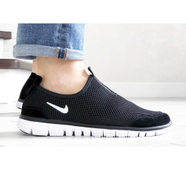 Купить Мужские кроссовки Nike Air Free Run 3.0 Slip-On черные с белым