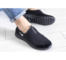 Купить Мужские кроссовки Nike Air Free Run 3.0 Slip-On черные с белым в Украине