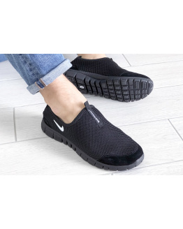 Чоловічі кросівки Nike Air Free Run 3.0 Slip-On чорні з білим