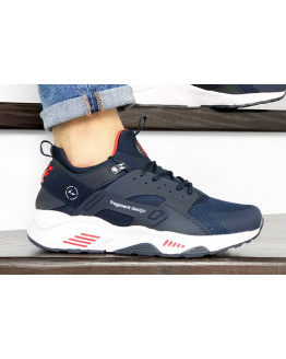 Чоловічі кросівки Nike Air Huarache х Fragment Design темно-сині з білим