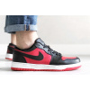Мужские кроссовки Nike Air Jordan 1 Low красные с черынм