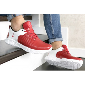 Мужские кроссовки Nike Air Jordan красные с белым