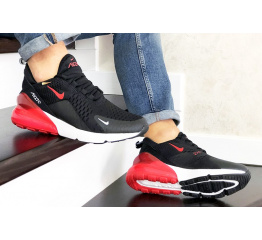 Мужские кроссовки Nike Air Max 270 черные с белым и красным