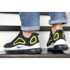 Купить Мужские кроссовки Nike Air Max 720 черные с белым и желтым