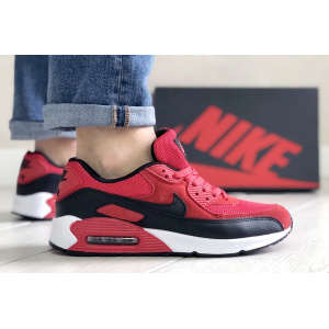 Мужские кроссовки Nike Air Max 90 красные с черным