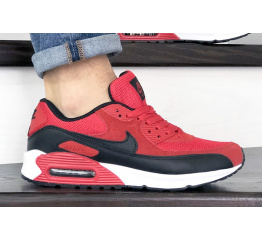 Мужские кроссовки Nike Air Max 90 красные с черным