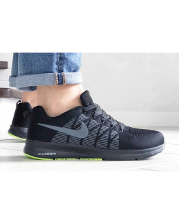 Мужские кроссовки Nike Air Zoom черные с серым