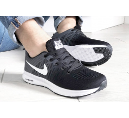 Мужские кроссовки Nike Air Zoom черные с серым и белым