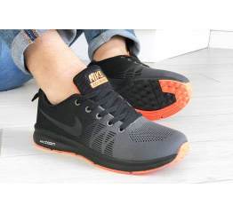 Мужские кроссовки Nike Air Zoom черные с серым и оранжевым