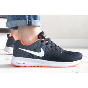 Мужские кроссовки Nike Air Zoom черные с серым и оранжевым