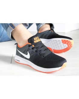 Мужские кроссовки Nike Air Zoom черные с серым и оранжевым