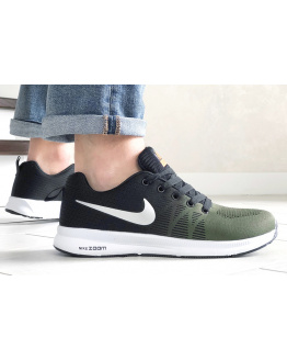 Мужские кроссовки Nike Air Zoom хаки с черным