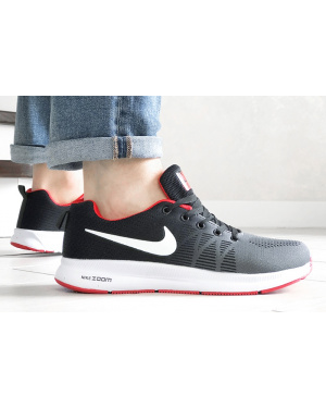 Мужские кроссовки Nike Air Zoom серые с черным