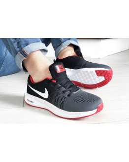 Мужские кроссовки Nike Air Zoom серые с черным