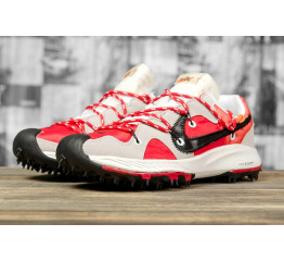 Мужские кроссовки Nike Air Zoom Terra Kiger 5 x Off-White красные с бежевым