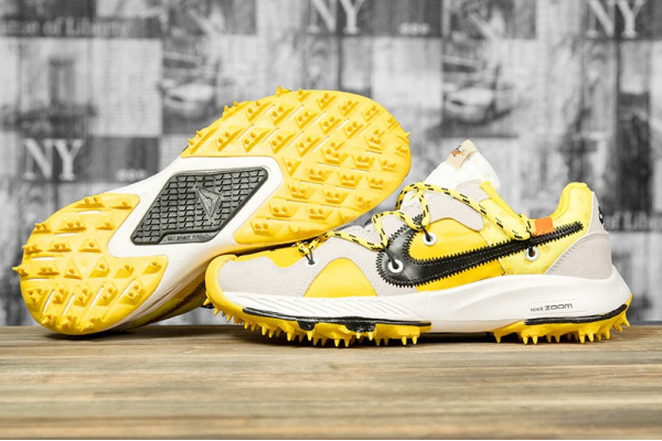 Мужские кроссовки Nike Air Zoom Terra Kiger 5 x Off-White желтые с бежевым