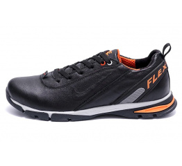 Мужские кроссовки Nike Flex черные с оранжевым