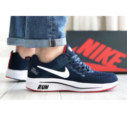 Мужские кроссовки Nike Shield Run темно-синие с белым и красным