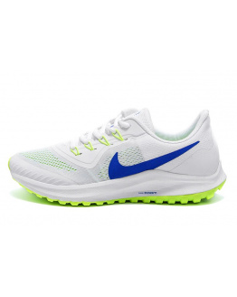 Чоловічі кросівки Nike Zoom білі з синім и салатовым