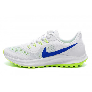 Мужские кроссовки Nike Zoom белые с синим и салатовым