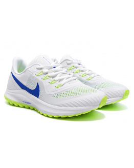Чоловічі кросівки Nike Zoom білі з синім и салатовым